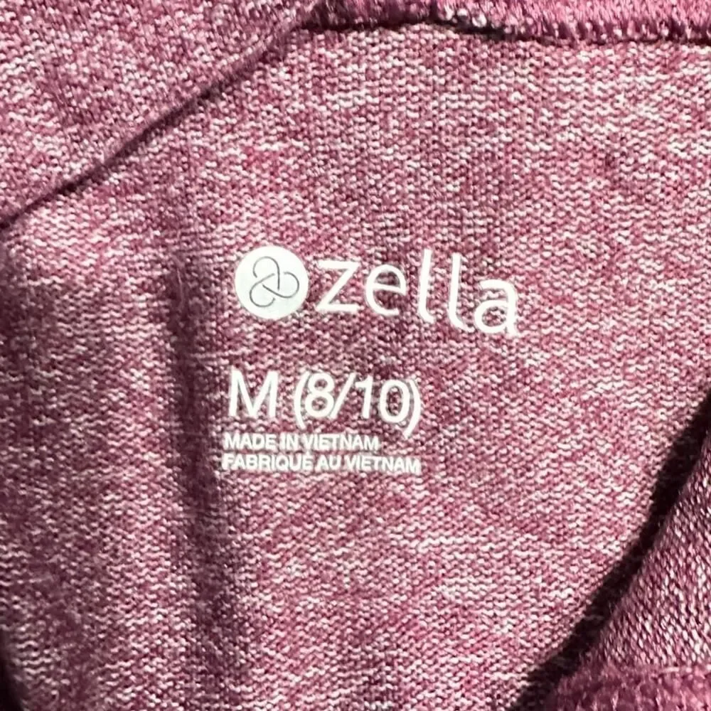 Zella Ruched Side Hoodie Girl Kids' Medium 8/10 Purple Nectar Long Sleeve NWOT